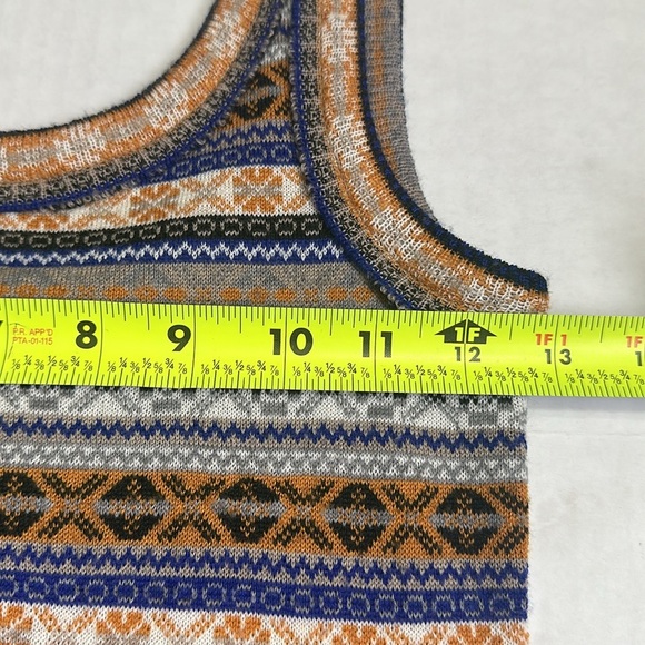 Free People Women’s Size XSmall Nordic Fair Isle Sweater Tank Dress Mini Short - Picture 9 of 16
